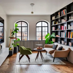 Apartamento compacto inspirado no design Industrial Minimalista