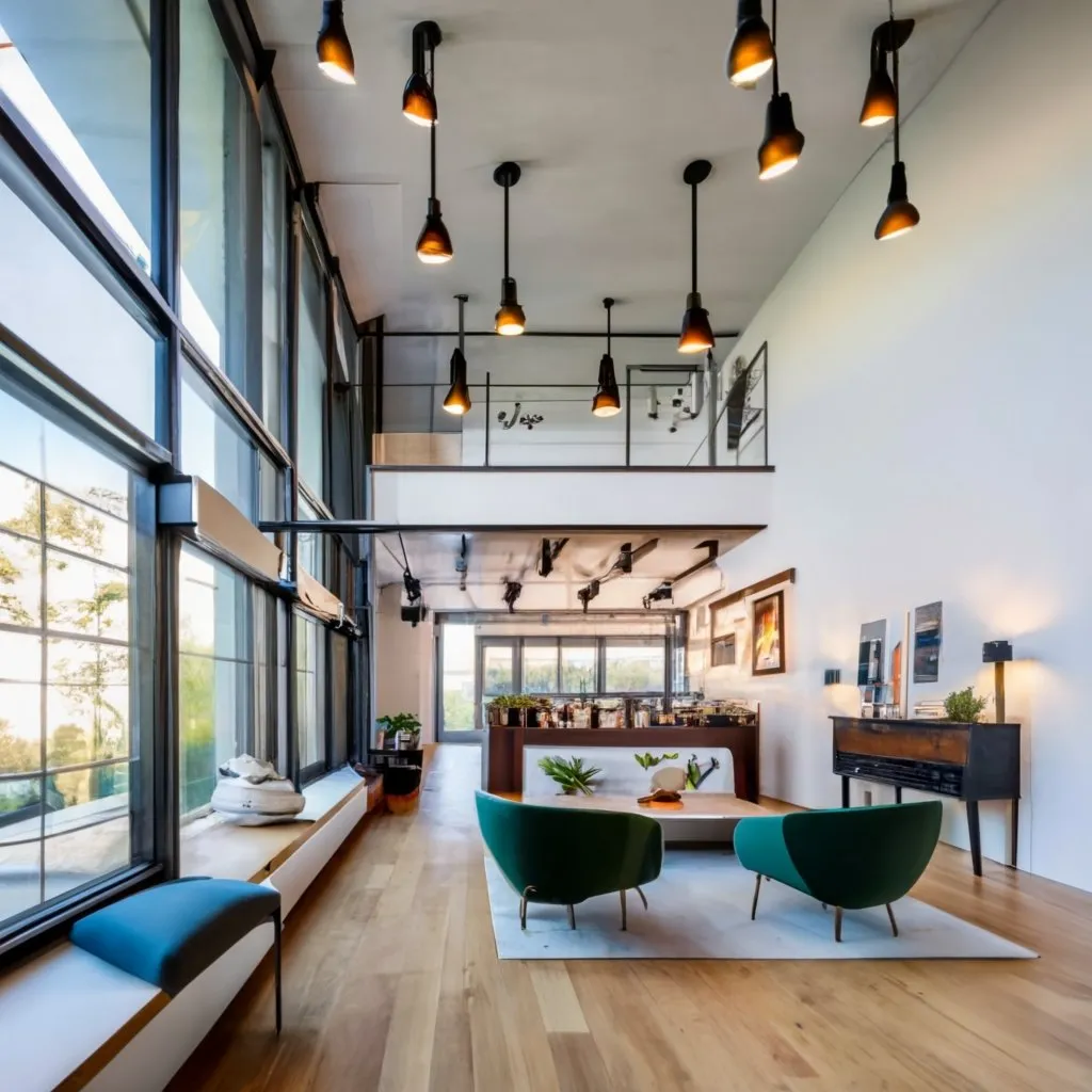 apartamento com enfoque na Iluminação Industrial