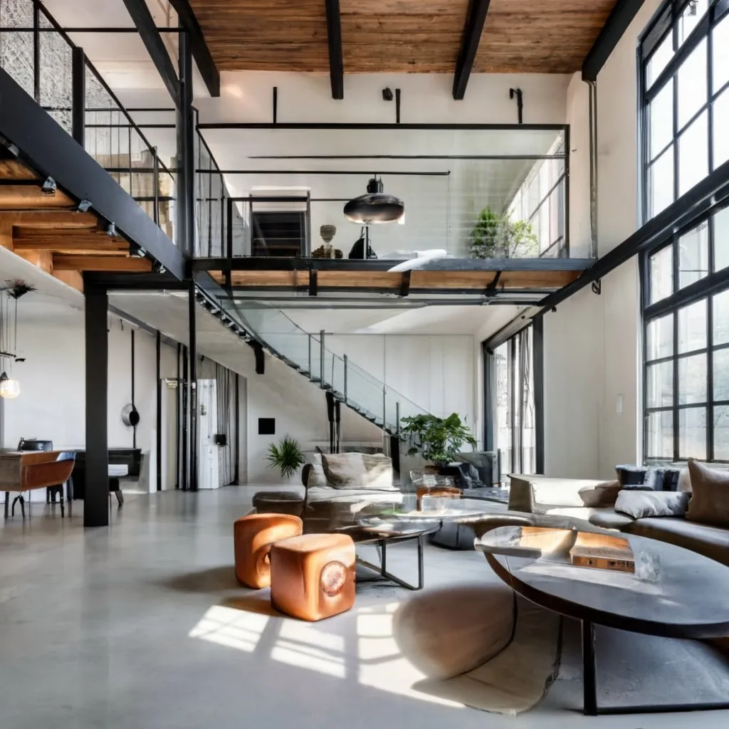 imgaem de capa de um apartamento com Decoração Industrial Minimalista